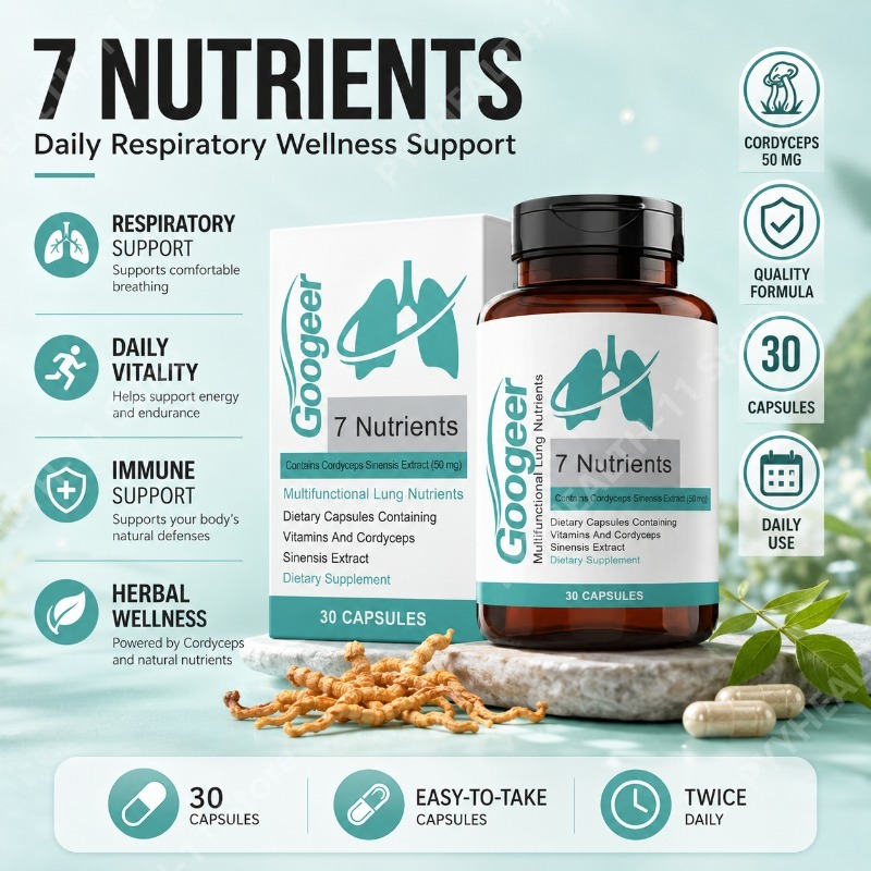 Herbal Supplement - كبسولات مستخلص فطر الكورديسيبس سينينسيس، مكمل