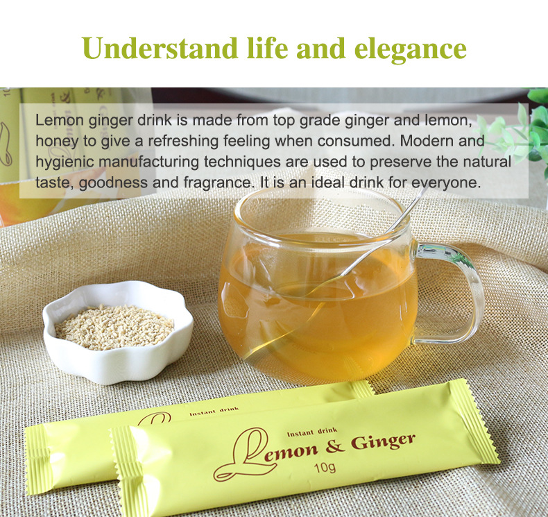 الليمون الطبيعي الزنجبيل الشاي - مراجعة Ginger Tea وسعره